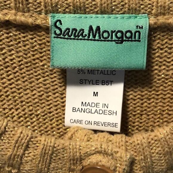Sweater sparkly gold by Sarah Morgan size medium - Picture 4 of 4